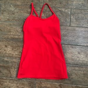 Lululemon Power Y tank, size 4 red